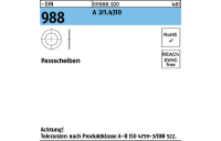 100 Stück, ~DIN 988 A 2 Passscheiben - Abmessung: 10 x 16 x 0,25