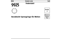 2000 St., DIN 9925 Federstahl Runddraht-Sprengringe für Wellen - Abmessung: 12