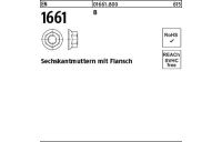 1000 Stück, EN 1661 8 Sechskantmuttern mit Flansch - Abmessung: M 8