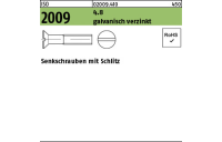 2000 Stück, ISO 2009 4.8 galvanisch verzinkt Senkschrauben mit Schlitz - Abmessung: M 4 x 5