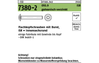 500 Stück, ~ISO 7380-2 010.9 ISR, galvanisch verzinkt Flachkopfschrauben mit Innensechsrund und Bund - Abmessung: M 6 x 10 -T30