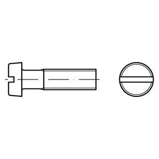 1000 Stück, DIN 84 A2  Zylinderschrauben mit Schlitz - Abmessung: M 1,7  x 10