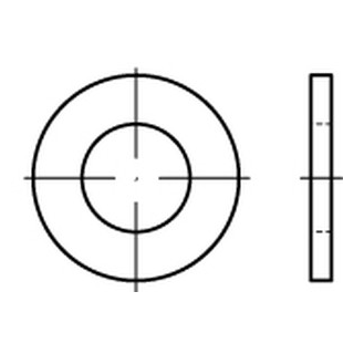 2000 Stück, DIN 125 A2 Form A Scheiben, ohne Fase - Abmessung: 1,8 x 4,5 x 0.3