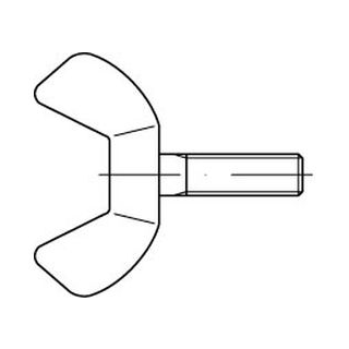 100 Stück, Artikel 316 A4  Flügelschrauben, kantige Flügel amerikanische Ausf., Produktklasse C - Abmessung: M 3  x 30