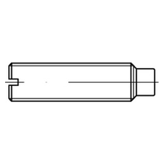 100 Stück, DIN 417 1.4305 Gewindestifte mit Schlitz und Zapfen - Abmessung: M 8 x 8