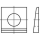 25 Stück, DIN 435 A2  Scheiben, vierkant, keilförmig 14 %, für Doppel-T-Träger - Abmessung: 22