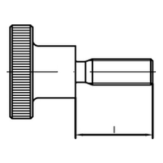 50 Stück, DIN 464 1.4305  Rändelschrauben, hohe Form - Abmessung: M 3  x 8