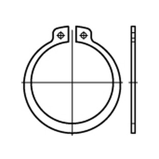 100 Stück, DIN 471 1.4532  Sicherungsringe (Halteringe) für Wellen, Regelausführung - Abmessung: 9 x 1,0