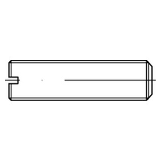 200 Stück, DIN 551 1.4305 Gewindestifte mit Schlitz und Kegelkuppe - Abmessung: M 3 x 16