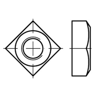 100 Stück, DIN 557 A4-80 Vierkantmuttern - Abmessung: M 12