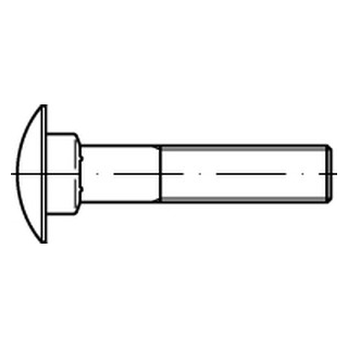 50 Stück, DIN 603 A2 Flachrundschrauben mit Vierkantansatz - Abmessung: M 10 x 80