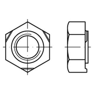 200 Stück, DIN 929 A2 Sechskant-Schweißmuttern - Abmessung: M 8