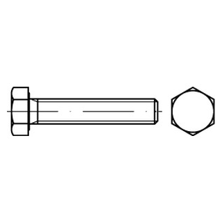1000 Stück, DIN 933 A2 Sechskantschrauben mit Gewinde bis Kopf - Abmessung: M 3 x 12