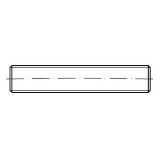 100 Stück, DIN 976-1 A2 Form B Gewindebolzen mit Kegelkuppen - Abmessung: BM 12 x 80