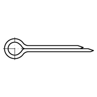 250 Stück, ISO 1234 A4  Splinte - Abmessung: M 5 x 40