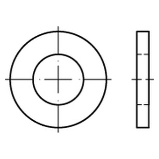 50 Stück, DIN 1440 A2  Scheiben für Bolzen - Abmessung: 32 x 50 x 5