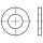 50 Stück, DIN 1440 A2  Scheiben für Bolzen - Abmessung: 32 x 50 x 5