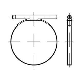 100 Stück, DIN 3017 A2 Form A Schlauchschellen mit Schneckenantrieb - Abmessung: 25-40/9