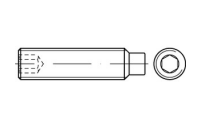 100 Stück, ISO 4028 A4 Gewindestifte mit Zapfen und Innensechskant - Abmessung: M 10 x 45