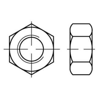 100 Stück, ISO 4032 A2-70  Sechskantmuttern - Abmessung: M 16