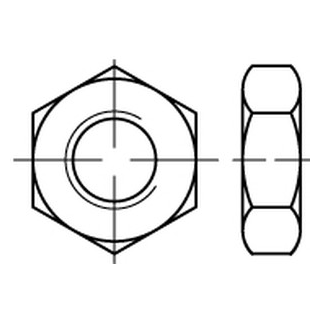 500 Stück, ISO 4035 A2-035  Sechskantmuttern, niedrige Form - Abmessung: M 8