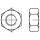 1000 Stück, UNI 5587 A2 Form B Sechskantmuttern, h=d - Abmessung: M 3