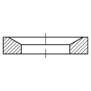 50 Stück, DIN 6319 A2 Form D Kegelpfannen - Abmessung: 12 x 21 x 5,6