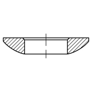 50 Stück, DIN 6319 A2 Form C Kugelscheiben - Abmessung: 13 x 24 x 4,6