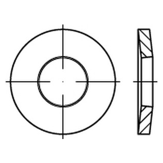 50 Stück, DIN 6796 A2  Spannscheiben für Schraubenverbindungen - Abmessung: 24 x 56 x