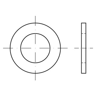 1000 Stück, ISO 7092 A2 200 HV Flache Scheiben, kleine Reihe, Produktklasse A - Abmessung: 5
