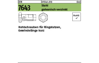 10 Stück, DIN 7643 Stahl galvanisch verzinkt Hohlschrauben für Ringstutzen, Gewindelänge kurz - Abmessung: 22-4 M26x1,5