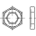 50 Stück, DIN 7967 A2  Sicherungsmuttern (Palmuttern) - Abmessung: M 27