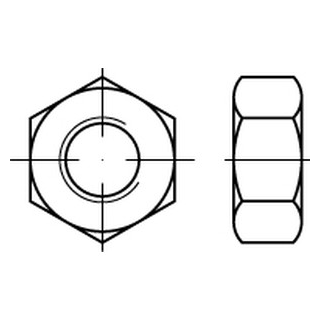 100 Stück, ISO 8673 A2  Sechskantmutter, ISO-Typ 1 mit metrischem Feingewinde - Abmessung: M 10 x 1