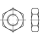 100 Stück, ISO 8675 A4  Niedrige Sechskantmuttern mit Fase und metrischem Feingewinde - Abmessung: M 10 x 1