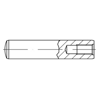 50 Stück, ISO 8733 1.4305 Zylinderstifte mit Innengewinde - Abmessung: 10 x 50