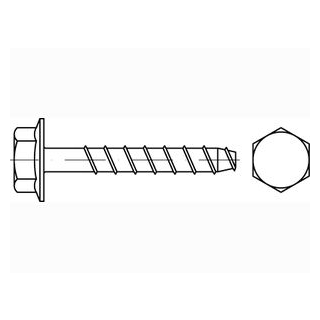50 Stück, Artikel 9001 A4  Sechskant-Betonschrauben ETA-15/0514 - Abmessung: 12 x 120, SW 15