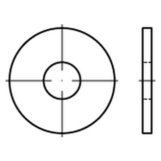 1000 Stück, DIN 9021 A2  Scheiben, Außen Ø~3 x Schrauben Ø, Produktklasse C - Abmessung: 2,2 x 6 x 0.8