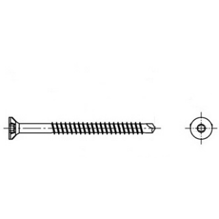 200 Stück, Artikel 9040 A2  Super-Drill Seko-Holzbauschrauben mit Bohrspitze, TX20 - Abmessung: 4 x 65/42