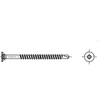 200 Stück, Artikel 9044 A2  SP-Drill Seko-Holzbauschrauben mit Bohrspitze, TX20 - Abmessung: 4 x 80/54