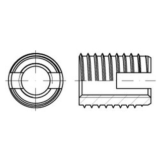 50 Stück, Artikel 9058 1.4305  Selbstschneidende Gewindeeinsätze - Abmessung: M 14 x 24
