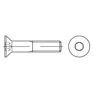 25 Stück, ISO 10642 A4 Senkschrauben mit Innensechskant u. Vollgewinde - Abmessung: M 16 x 40