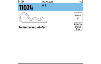 25 Stück, DIN 11024 A 2 Federstecker, einfach - Abmessung: 4