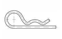 25 Stück, DIN 11024 A 2 Federstecker, einfach - Abmessung: 4