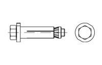 1 Stück, Artikel 82031 A 4 HB LINDAPTER-HOLLO-BOLT HB f. Befestigungen an Hohlprofilen, mit Sechskantschraube - Abmessung: HB 08-2 ( 70/41)