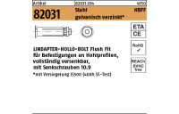 1 Stück, Artikel 82031 Stahl HBFF galvanisch verzinkt LINDAPTER-HOLLO-BOLT FlushFit f. vollst. versenkbare Befestigung an Hohlprofilen - Abmessung: HBFF 08-3 ( 90/64)