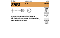 1 Stück, Artikel 82031 A 4 HBCSK LINDAPTER-HOLLO-BOLT HBCSK für Befest. an Hohlprofilen, mit Senkschrauben - Abmessung: HBCSK 12-1 ( 55/25)