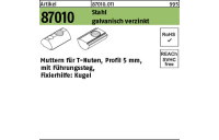 1000 Stück, Artikel 87010 Stahl für Profil 5 galvanisch verzinkt Muttern für T-Nuten mit Führungssteg und Kugel - Abmessung: 5 mm, M 5