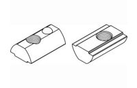 1000 Stück, Artikel 87012 Stahl für Profil 8 galvanisch verzinkt Muttern für T-Nuten mit Führungssteg und Kugel - Abmessung: 8 mm, M 8