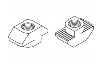 1000 Stück, Artikel 87014 Stahl für Profil 8 galvanisch verzinkt Hammermuttern für T-Nuten mit Bremsmoment, hohe Form - Abmessung: 8 mm, M 5