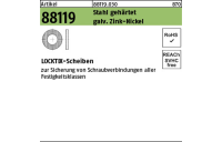 100 Stück, Artikel 88119 Stahl gehärtet galv. Zink-Nickel LOCKTIX-Scheiben - Abmessung: 14